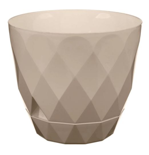 Горшок для цветов Laurel D277 мм, 9,3л с поддоном (бежеый)